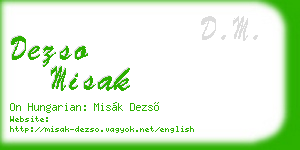 dezso misak business card